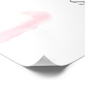 Roze hotline ballonvaardig Baby shower Welkomsttek Poster (Hoek)