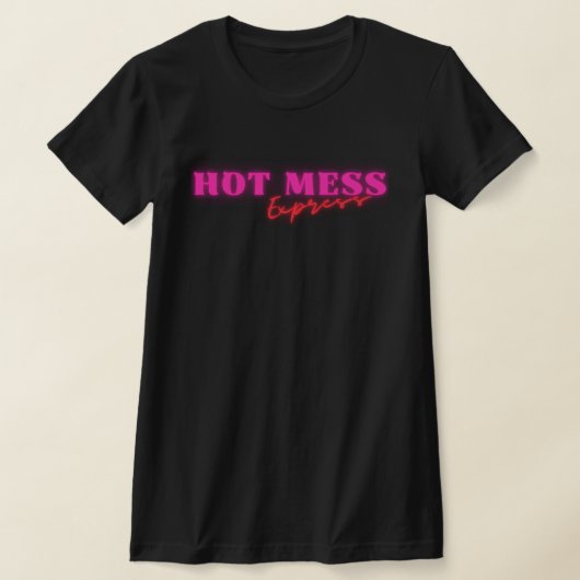 Roze hotmalt Express T-Shirt (Laagn)