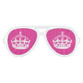 Roze Houd kalme feesttinten voor vrijgezellen Aviator Zonnebril (Voorkant)