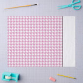 Roze Houndstooth Designer Chique Two Tone Tissuepapier (Craft)