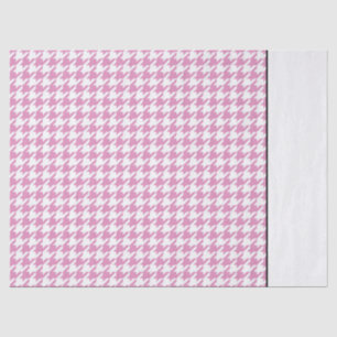Roze Houndstooth Designer Chique Two Tone Tissuepapier