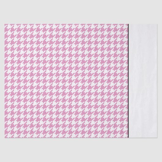Roze Houndstooth Designer Chique Two Tone Tissuepapier (Voorkant)