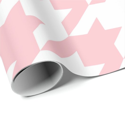 Roze houndstooth Pattern Cadeaupapier (Rol Hoek)