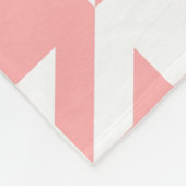 Roze houndstooth Pattern Fleece Deken (Hoek)