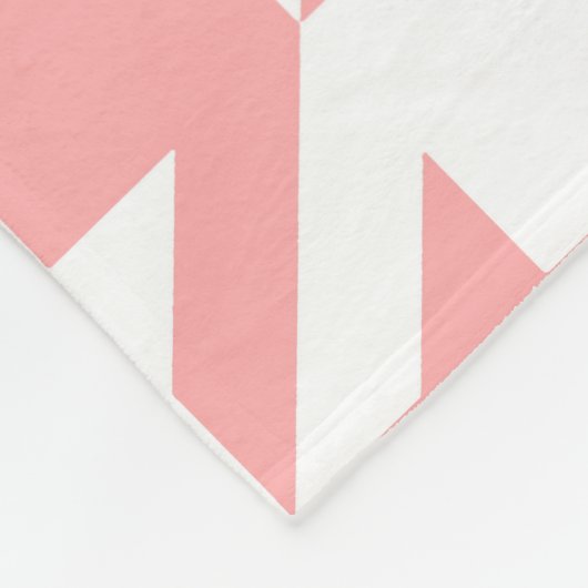 Roze houndstooth Pattern Fleece Deken (Hoek)