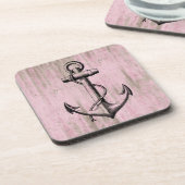 Roze houtanker drankjes onderzetter (Linkerzijde)