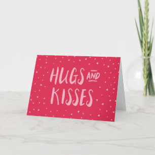Roze hugs en Kisses   Hoorten   VALENTIJNSDAG Feestdagen Kaart