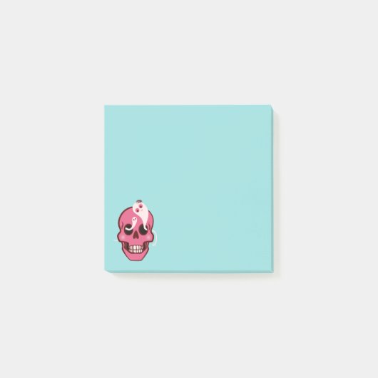 Roze huid met spin en geesten in ogen post-it® notes (Voorkant)
