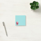 Roze huid met spin en geesten in ogen post-it® notes (Kantoor)