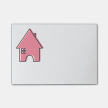 Roze Huis aanpasbare Realtor Post-it Notes