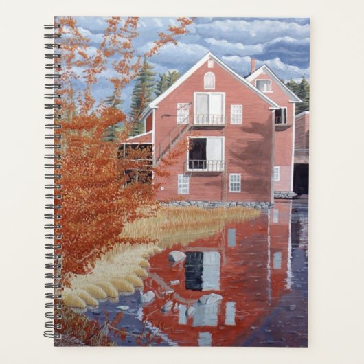 Roze huis in de herfst planner (Voorkant)
