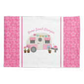 Roze Huis Sweet Glamper Kussensloop (Achterkant)