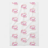 Roze hul Mam Hand Lettering Pattern Moederdag Theedoek (Verticaal)