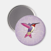 Roze Hummingbird Magneet (Voorkant / Achterkant)