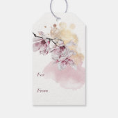 Roze Hummingvogels Happy Birthday Cadeaulabel (Achterkant)