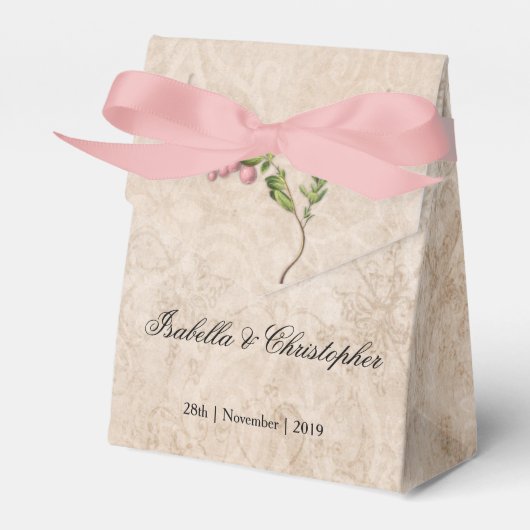 roze huwelijk bedankdoosjes (Voorkant Zijde)