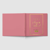 Roze huwelijk gastenboek (Volledig)