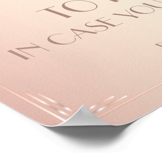 Roze huwelijksbord print om te hebben (Hoek)