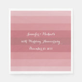 Roze huwelijksjubileumfeest Bruidsbeurs Papier Servet (Voorkant)