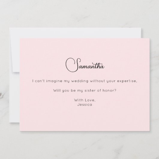 Roze Huwelijksplanner Voorstel Kaart (Achterkant)