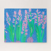 Roze hyacinths Spring Flowers Floral Art Painting Legpuzzel (Horizontaal)