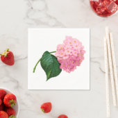 Roze hydrangea Aangepaste, witte standaard Napkin Servetten (Insitu)