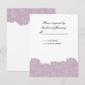 Roze Hydrangea Antwoordkaart RSVP Kaartje (Voorkant / Achterkant)