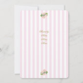 Roze Hydrangea Baby shower Meisje Kaart (Achterkant)