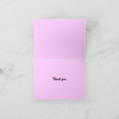 Roze Hydrangea Bedankkaart met Naam (Binnen)