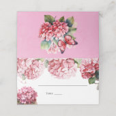 Roze Hydrangea Bijbel Boek Trouwtafel (Buitenkant ongevouwen)