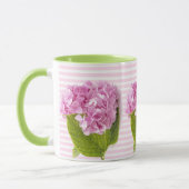 Roze Hydrangea Bloem Mok (Links)