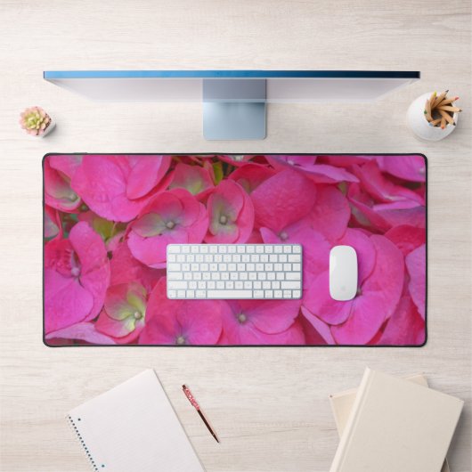 Roze Hydrangea Bloemblaadjes Desk Mat (Kantoor 1)