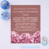 Roze Hydrangea, Bloemenindustrie Adverteren Flyer (Enkel)