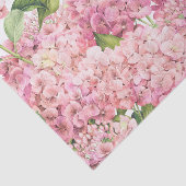 Roze Hydrangea Bloemmotief in Vintage Stijl Tissuepapier (Detail)