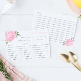 Roze Hydrangea Bloom Recept Kaart