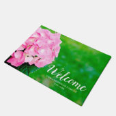 Roze hydrangea Blossom, gepersonaliseerd Deurmat (Schuin)