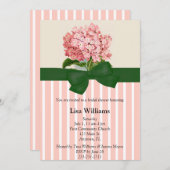 Roze hydrangea Bridal Shower Kaart (Voorkant / Achterkant)