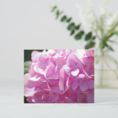 Roze hydrangea briefkaart (Staand voorkant)