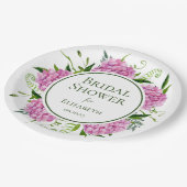 Roze Hydrangea Bruidsborrel Papieren Bordje (Gekanteld)