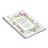 Roze Hydrangea Bruidscadeaus Notitieboek (Rechterzijde)