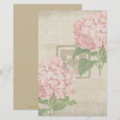 Roze Hydrangea Clusters Briefpapier (Voorkant / Achterkant)