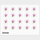 roze Hydrangea dank u voor uw gunst Ronde Sticker (Vel)