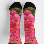 Roze Hydrangea Flower Art Crazy Sokken (Top)