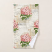 Roze Hydrangea Franse doekset Bad Handdoek (Handdoek)