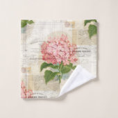 Roze Hydrangea Franse doekset Bad Handdoek (Wasdoekje)