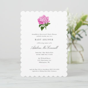 Roze Hydrangea Grandmillennial Baby Shower Kaart