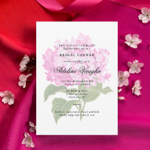 Roze Hydrangea Grandmillennial Bruidsmeisjesfeestj Kaart