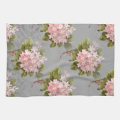 Roze Hydrangea Gray Kitchen Towel Theedoek (Horizontaal)