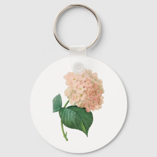  Roze hydrangea Hortensia Bloem door Redoute Sleutelhanger (Voorkant)