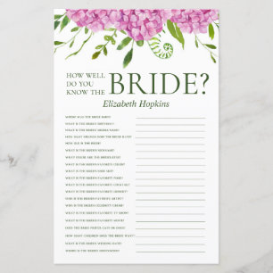 Roze Hydrangea Kennen De Bruid Shower Spel